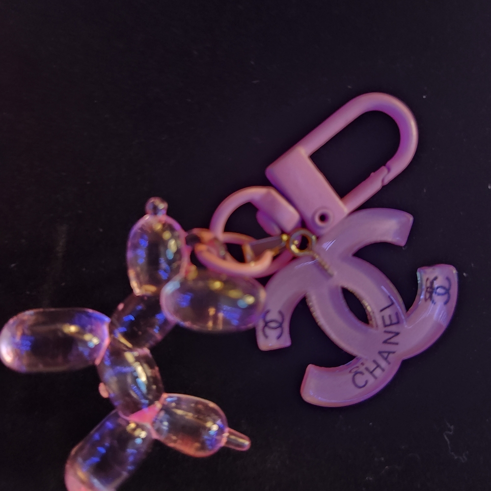 Upcycled Pink Keychain 2 - Picture 1 of 2